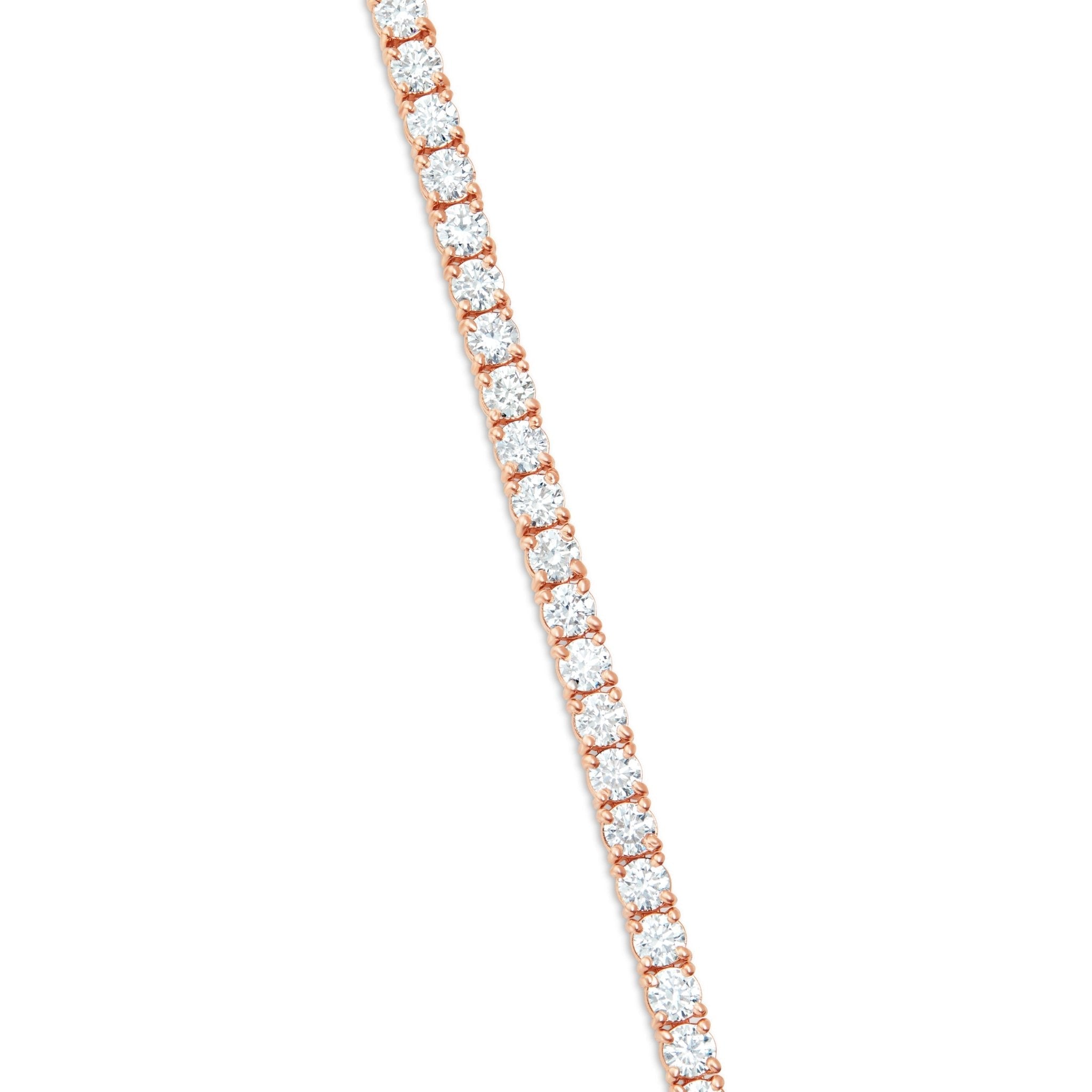 14K Gold 6.95ct 3.3mm Diamond Tennis Bracelet