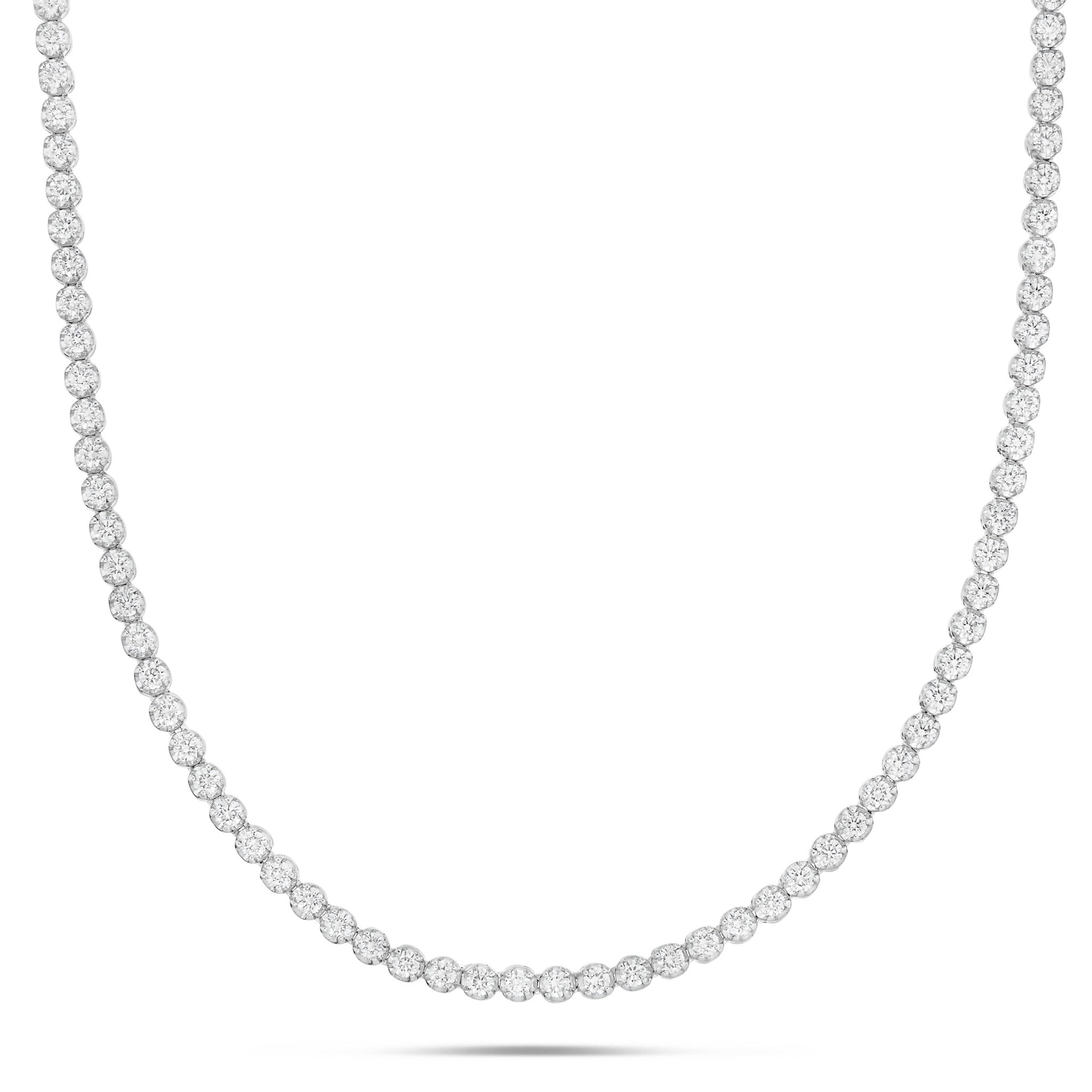 14K Gold 2.44ctw 3.5mm Diamond Tennis Chain