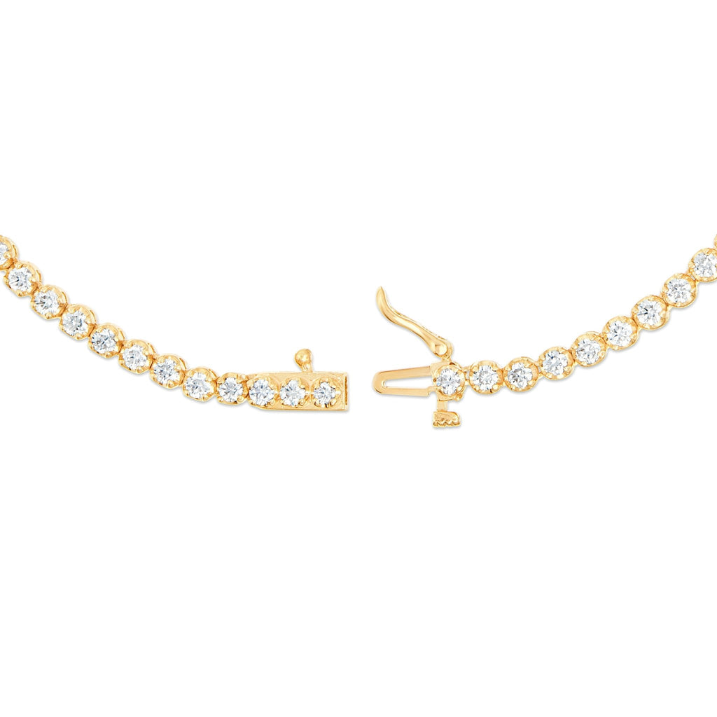 14K Gold 2.44ctw 3.5mm Diamond Tennis Chain