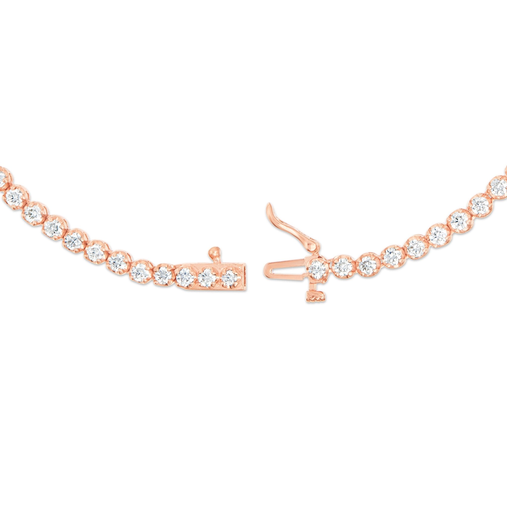 14K Gold 2.44ctw 3.5mm Diamond Tennis Chain