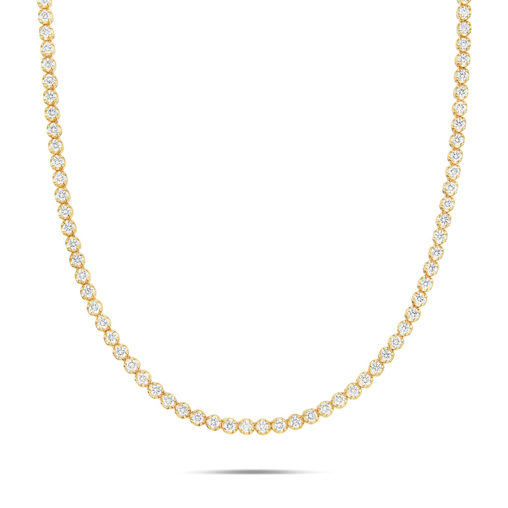 14K Gold 2.44ctw 3.5mm Diamond Tennis Chain