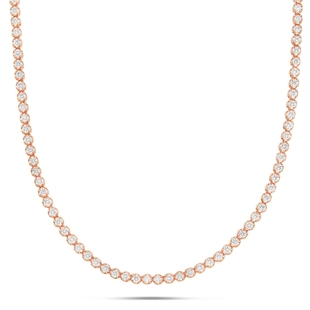 14K Gold 2.44ctw 3.5mm Diamond Tennis Chain