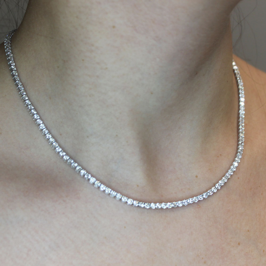 Showroom Collection Diamond Tennis Necklace (11.00 ct.) 2.70 mm 4-Prongs Setting in 14K Gold