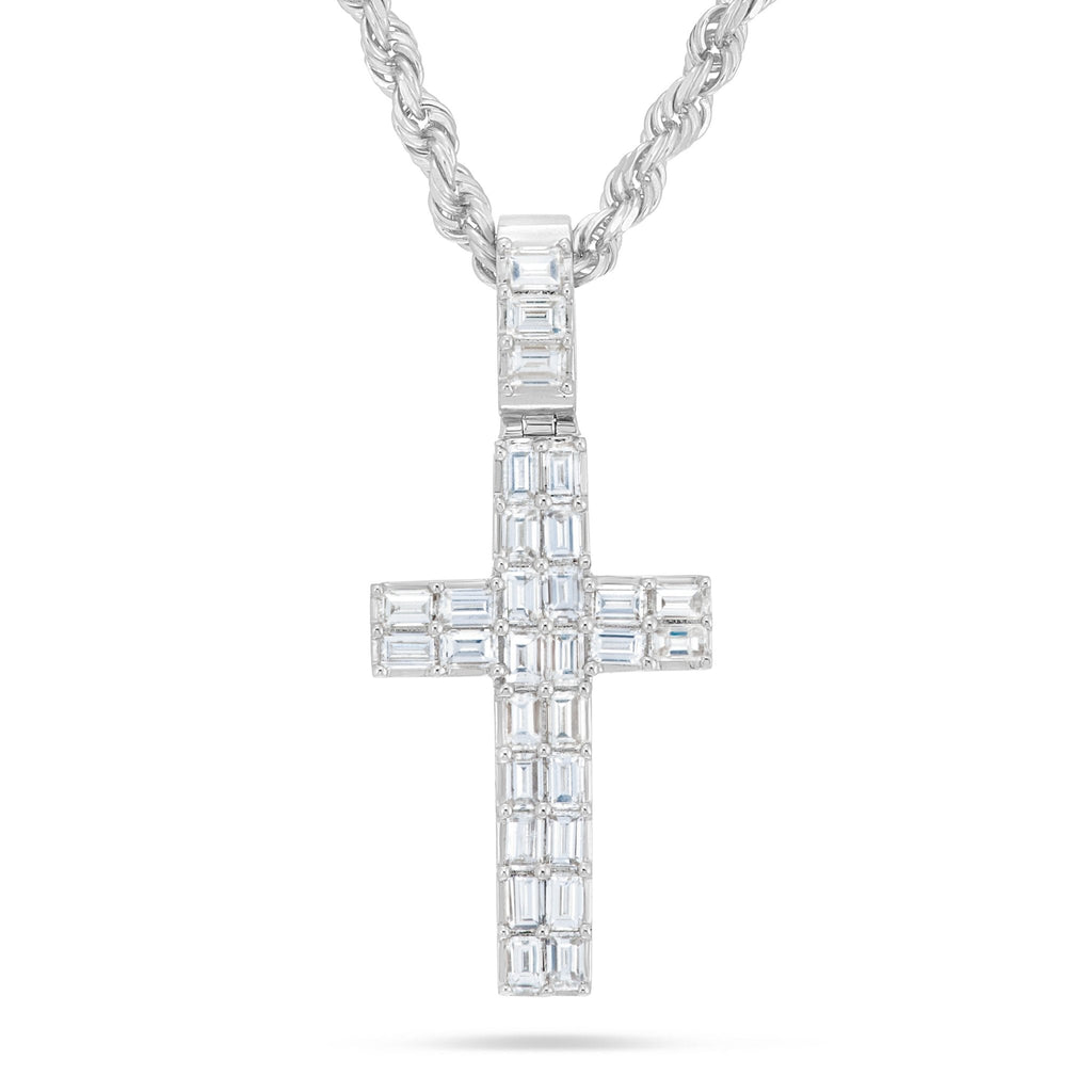 14K Gold 2.76ct Emerald Diamond Cross Pendant
