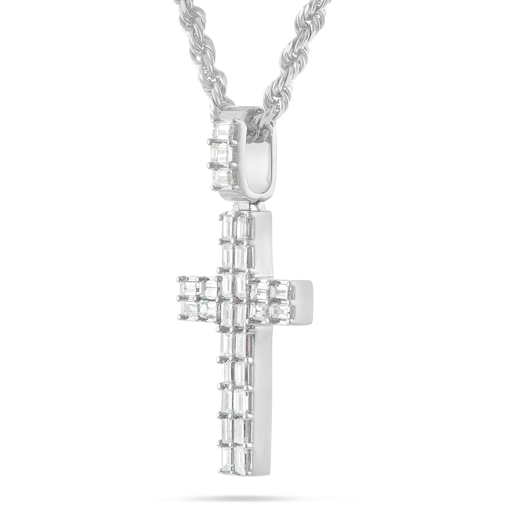 14K Gold 2.76ct Emerald Diamond Cross Pendant