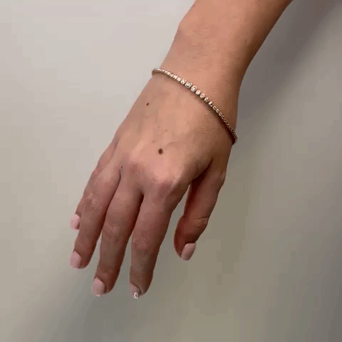 Ready to Ship HalfWay Graduated Diamond Tennis Bracelet (0.80 ct.) Bezel Set in 14K Gold