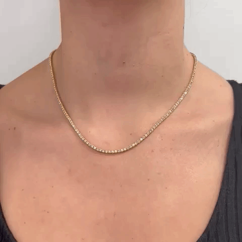 Showroom Collection Diamond Tennis Necklace (6.00 ct.) 2.2 mm 4-Prongs Setting in 14K Gold