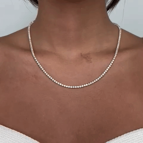 Showroom Collection Diamond Tennis Necklace (13.00 ct.) 2.7 mm 4-Prongs Setting in 14K Gold