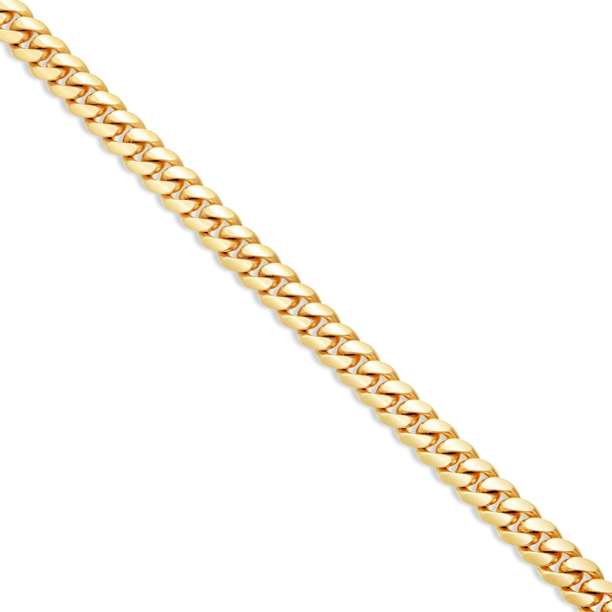 14K Solid Gold Cuban Chain, 13mm