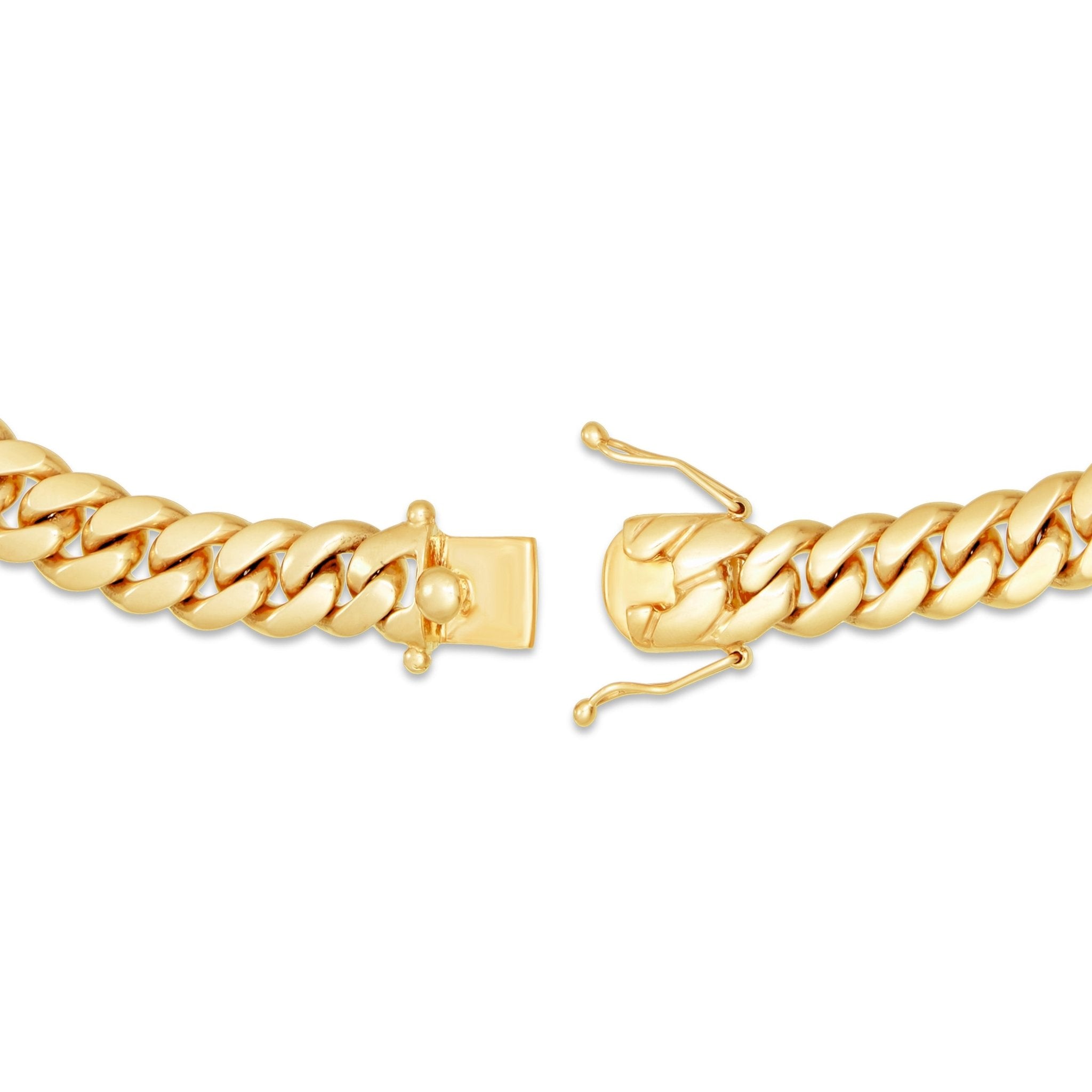 14K Solid Gold Cuban Chain, 13mm