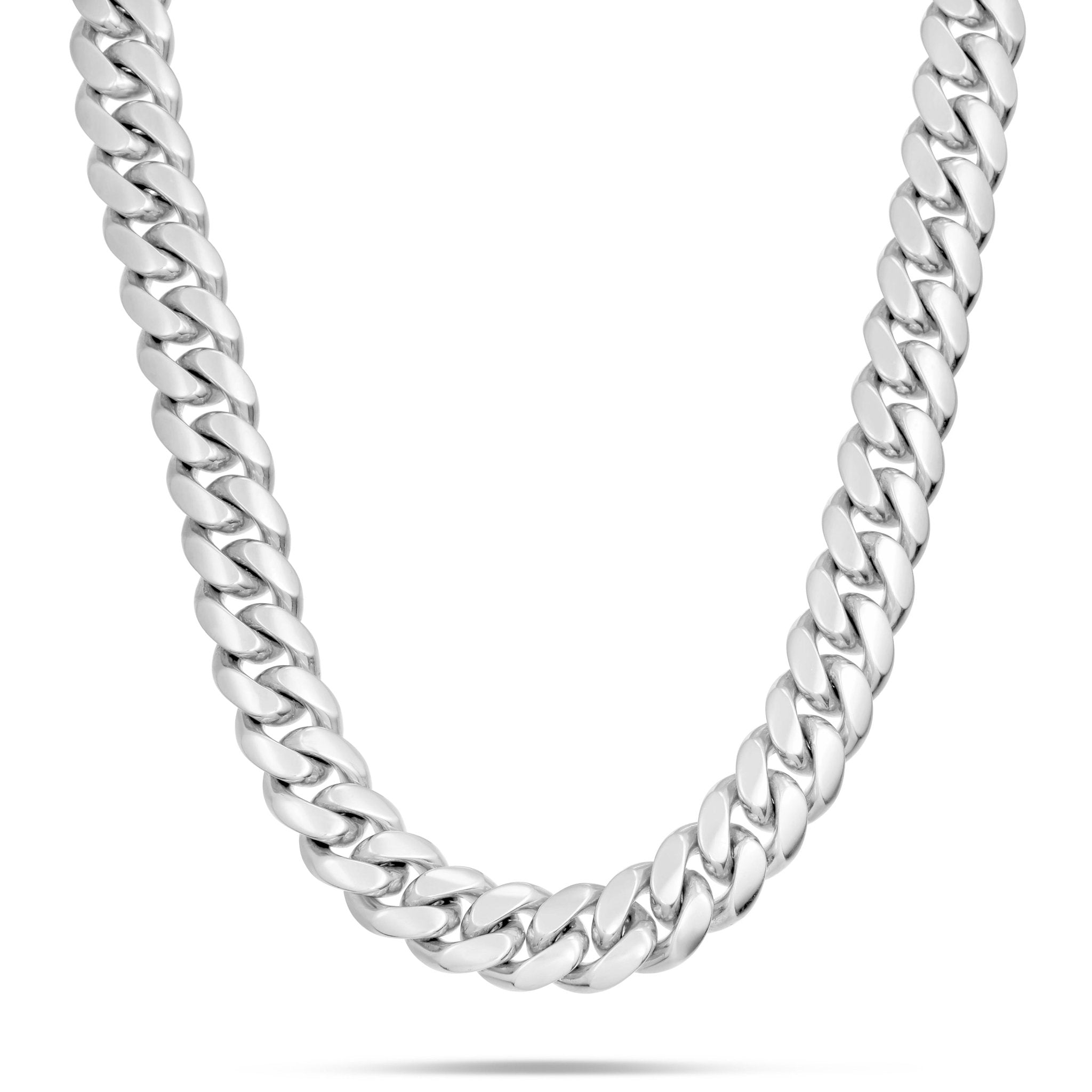 10K Solid Gold Cuban Chain, 17.5mm