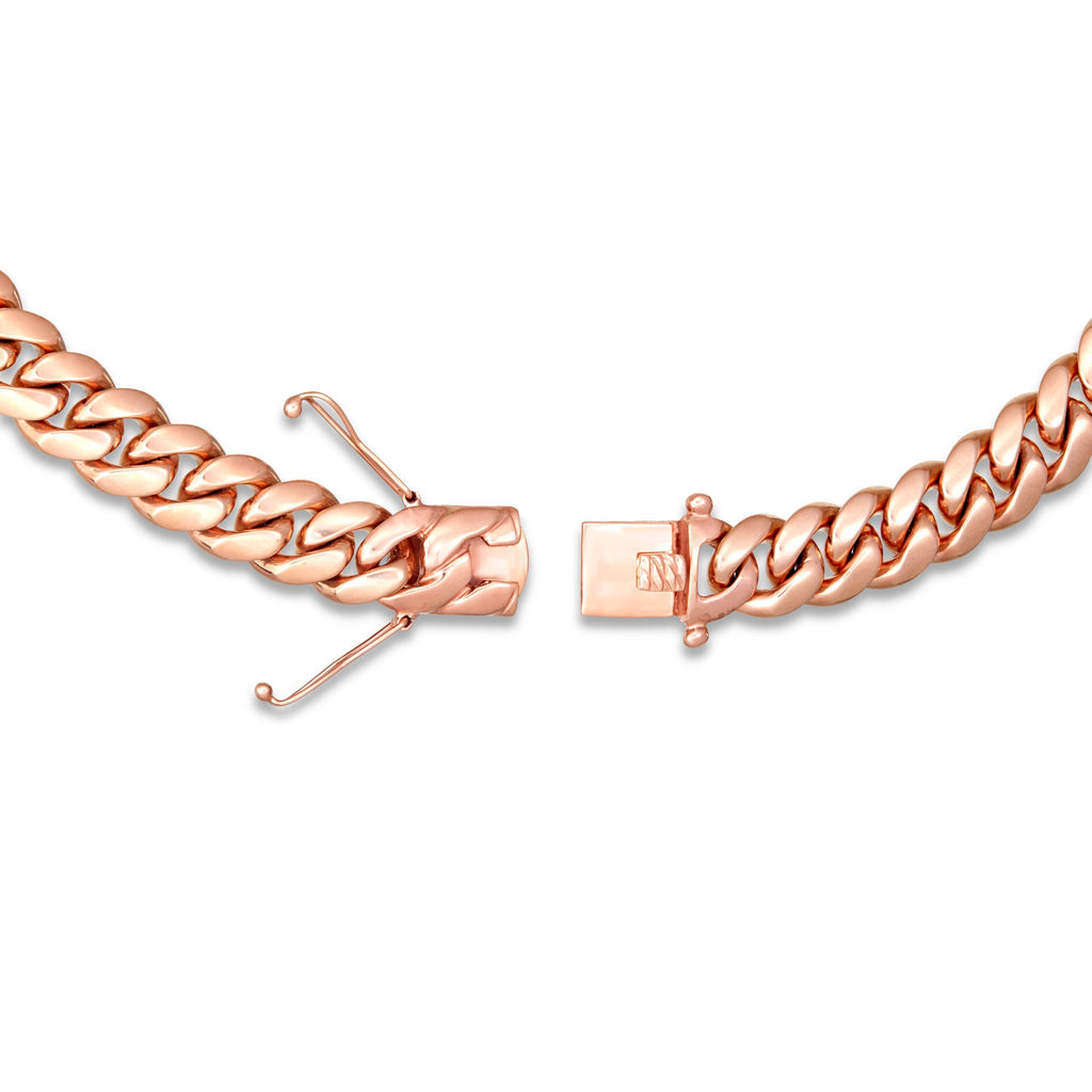 10K Solid Gold Cuban Chain, 17.5mm