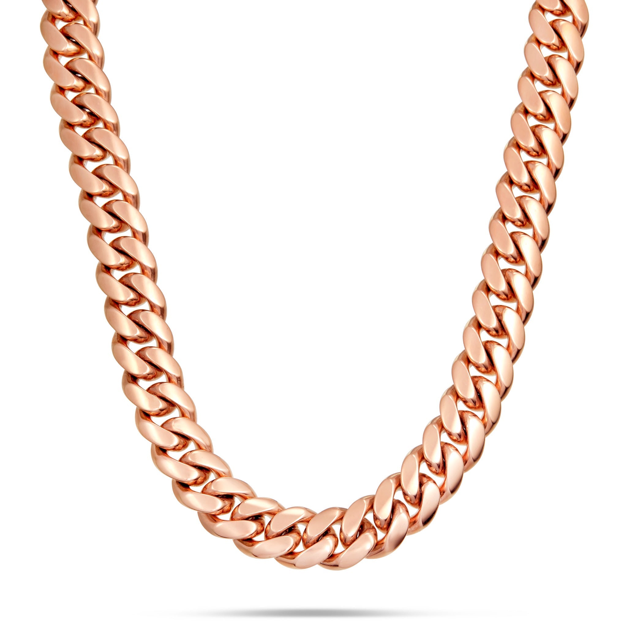 10K Solid Gold Cuban Chain, 17.5mm