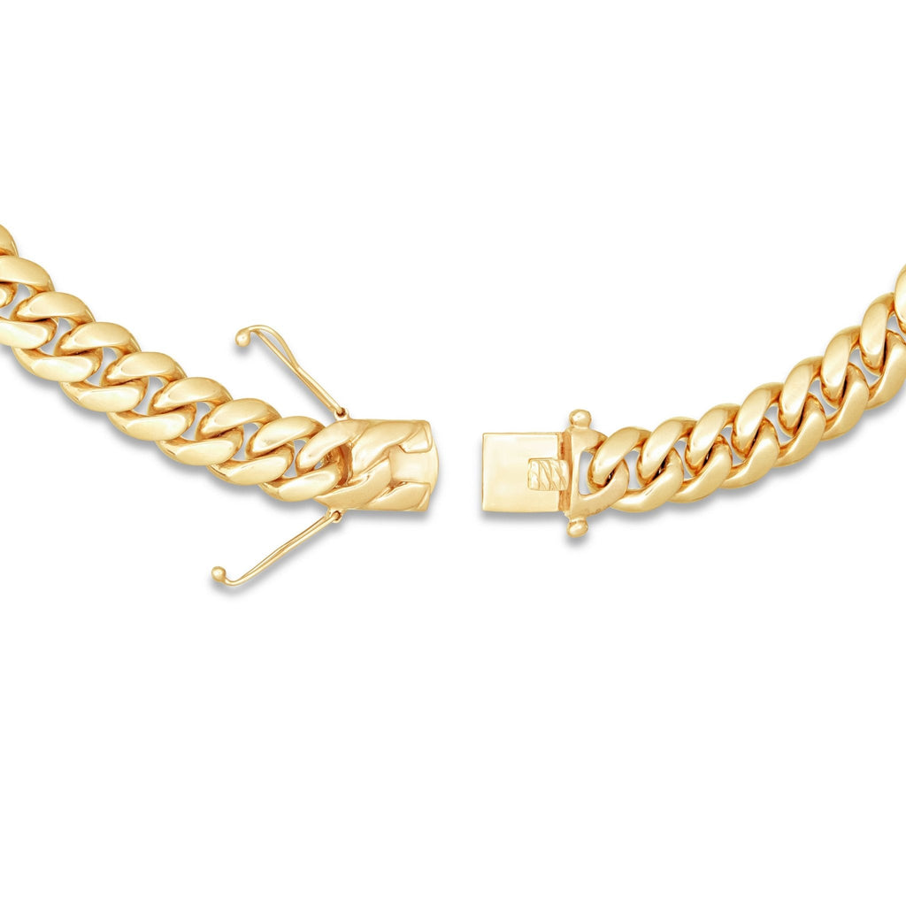 10K Solid Gold Cuban Chain, 17.5mm