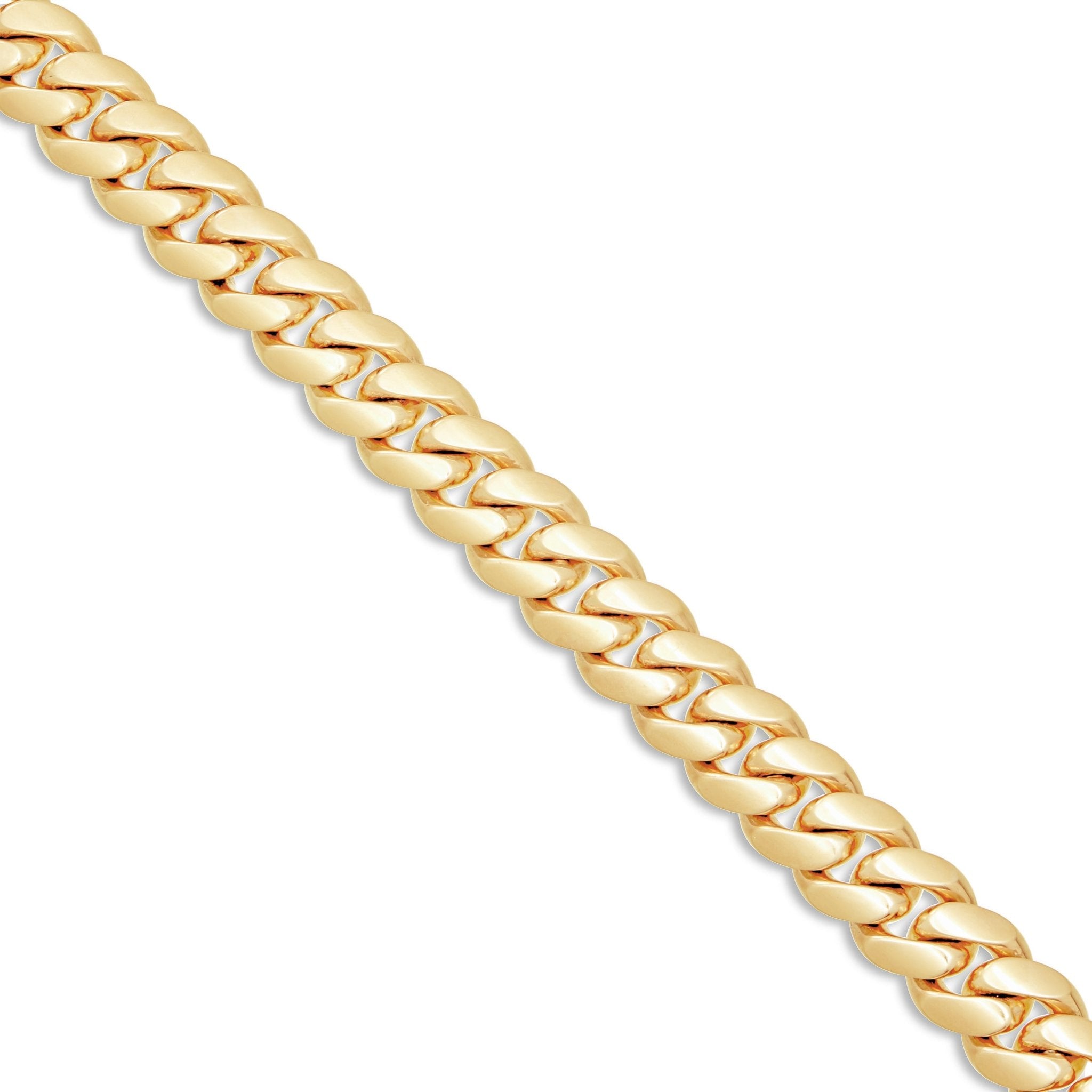 10K Solid Gold Cuban Chain, 17.5mm