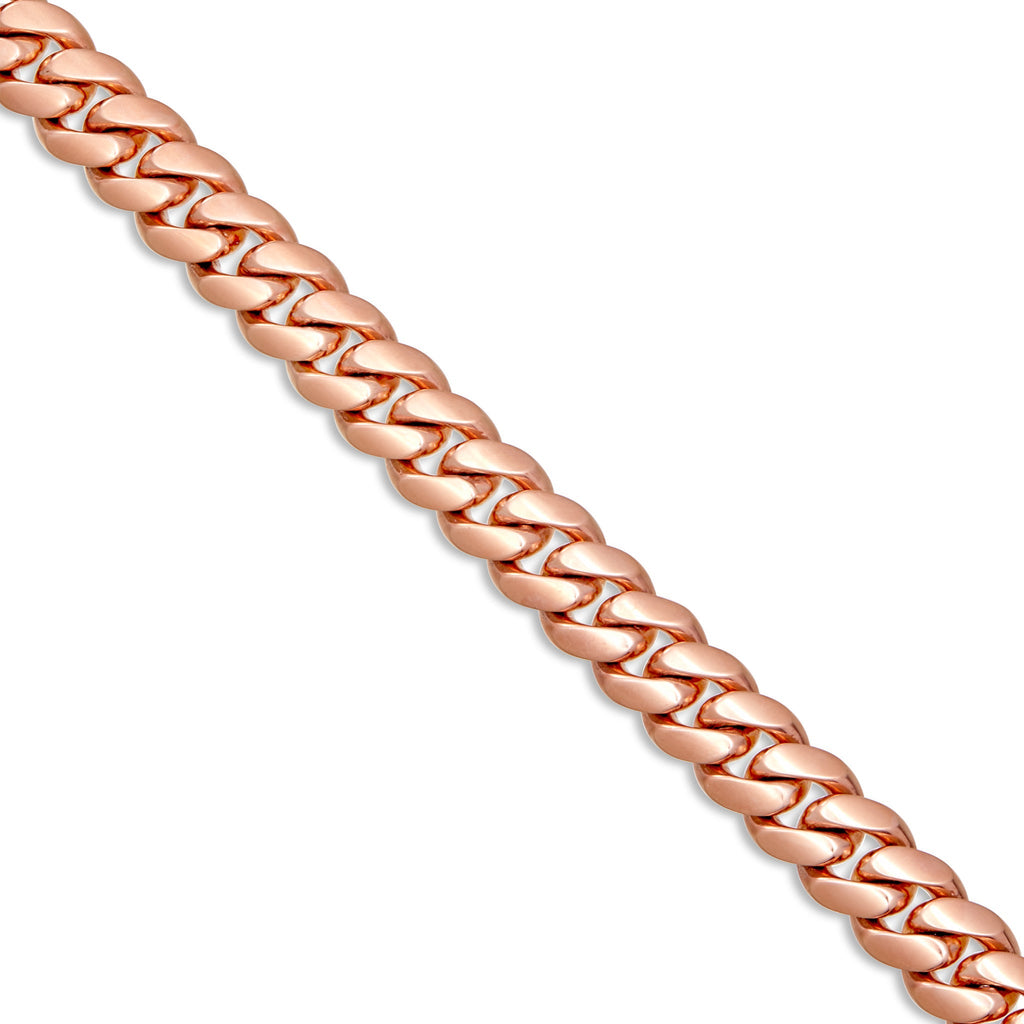 10K Solid Gold Cuban Chain, 17.5mm