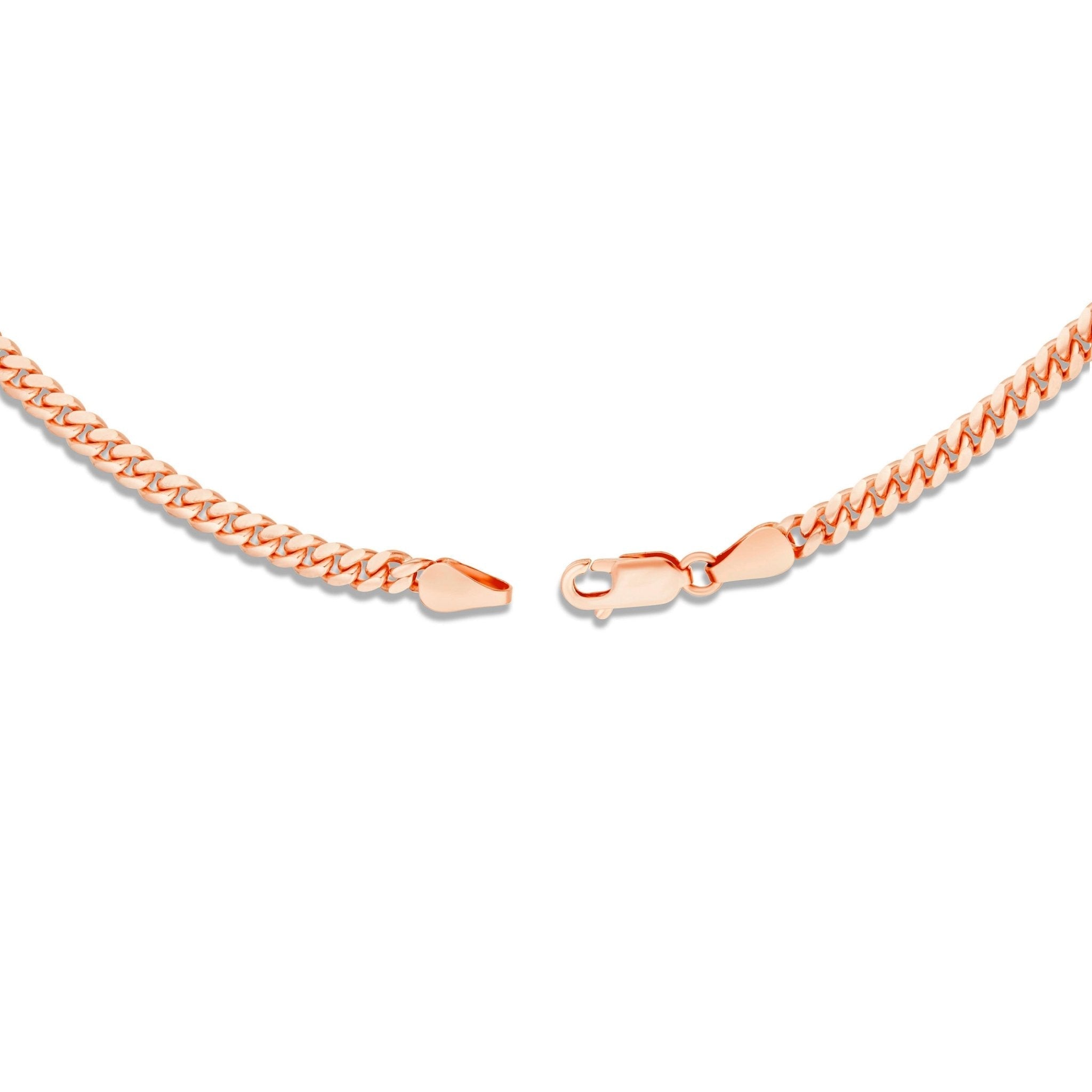 10K Solid Gold Cuban Chain, 2.5mm