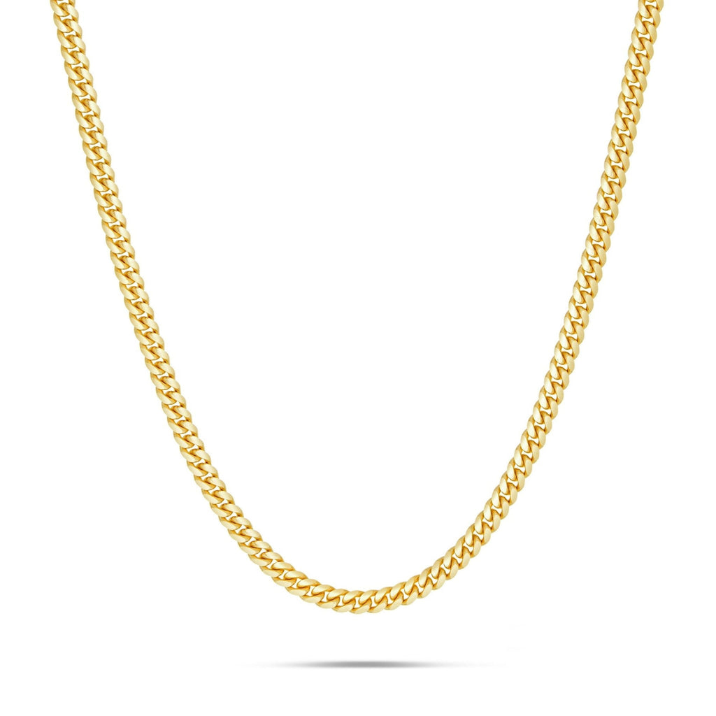 10K Solid Gold Cuban Chain, 2.5mm