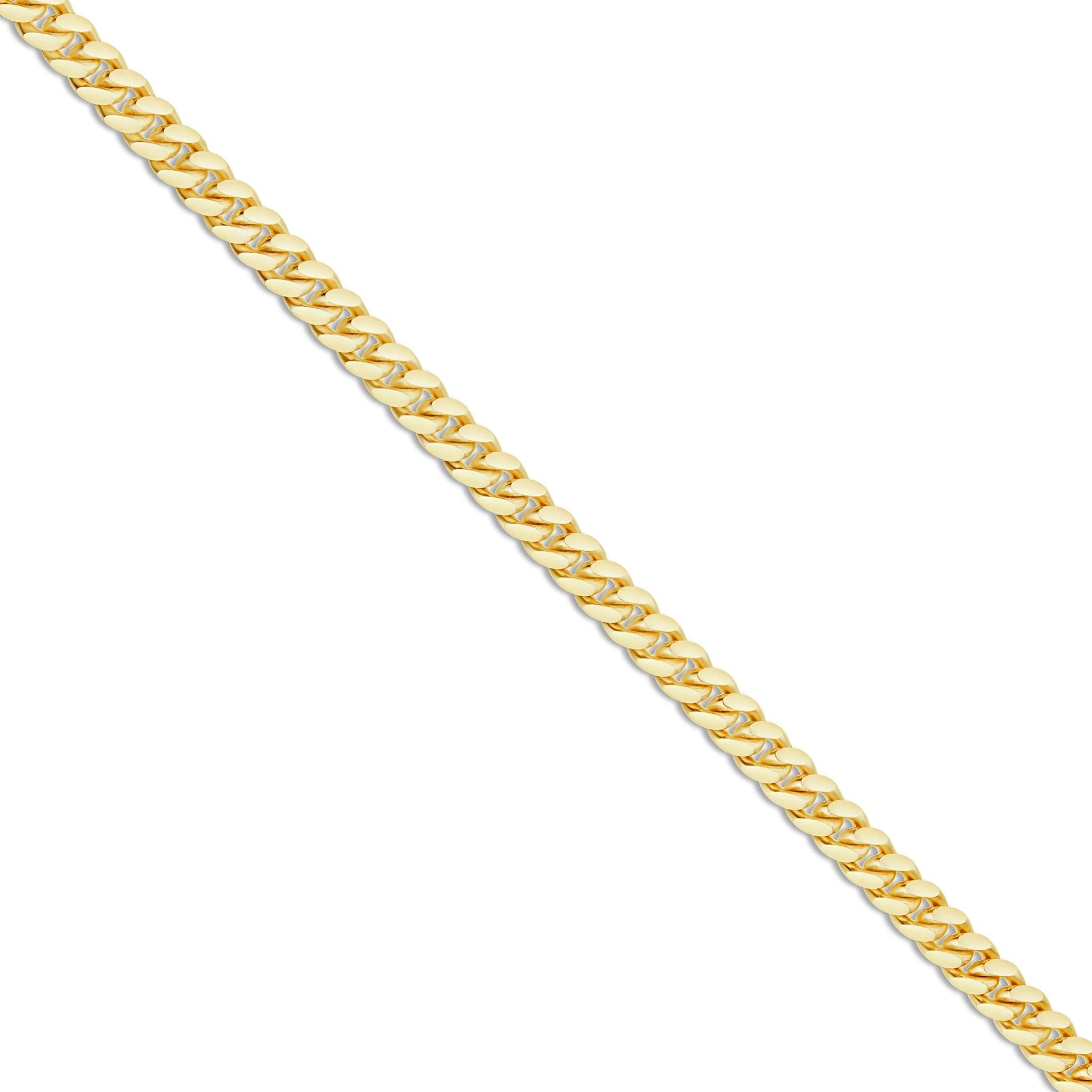 14K Solid Gold Cuban Chain, 3.5mm