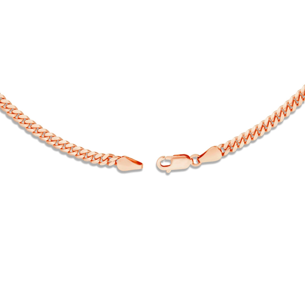 14K Solid Gold Cuban Chain, 4mm