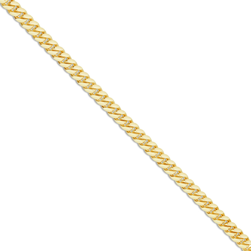 14K Solid Gold Cuban Chain, 4mm