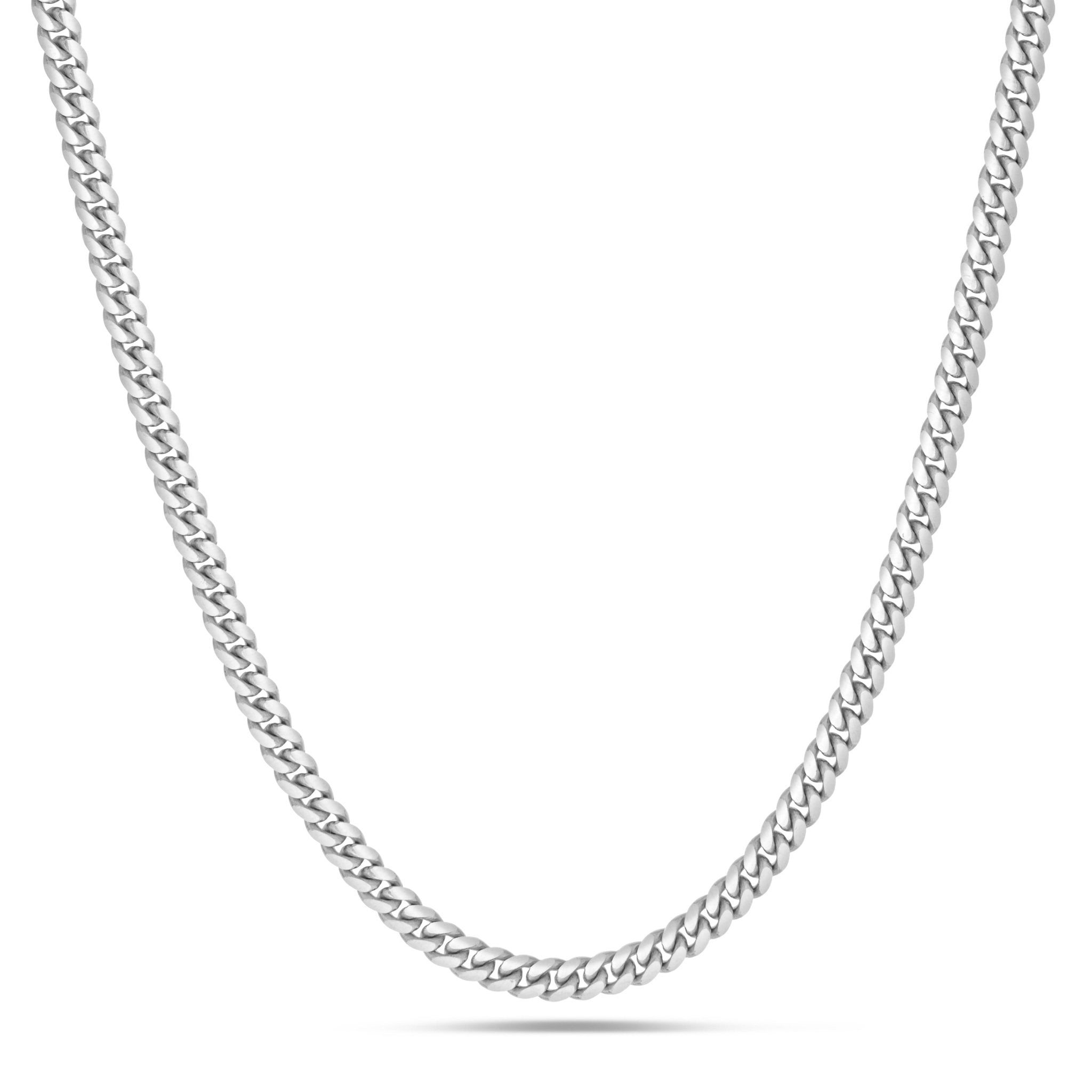 14K Solid Gold Cuban Chain, 4mm