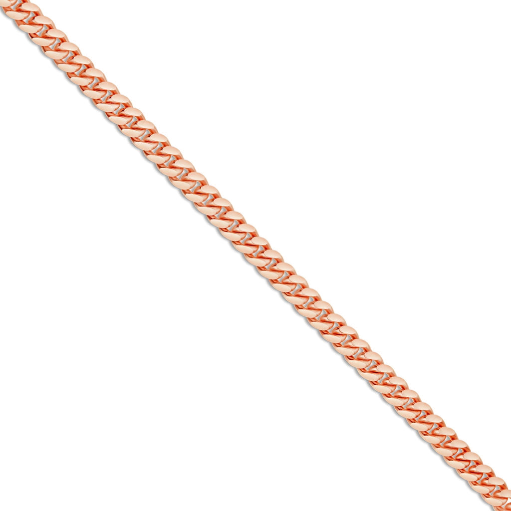 14K Solid Gold Cuban Chain, 4mm