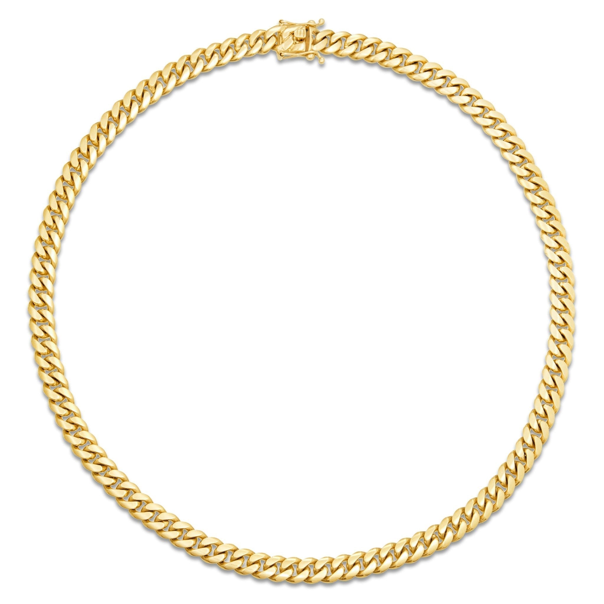 14K Solid Gold Cuban Chain, 6mm