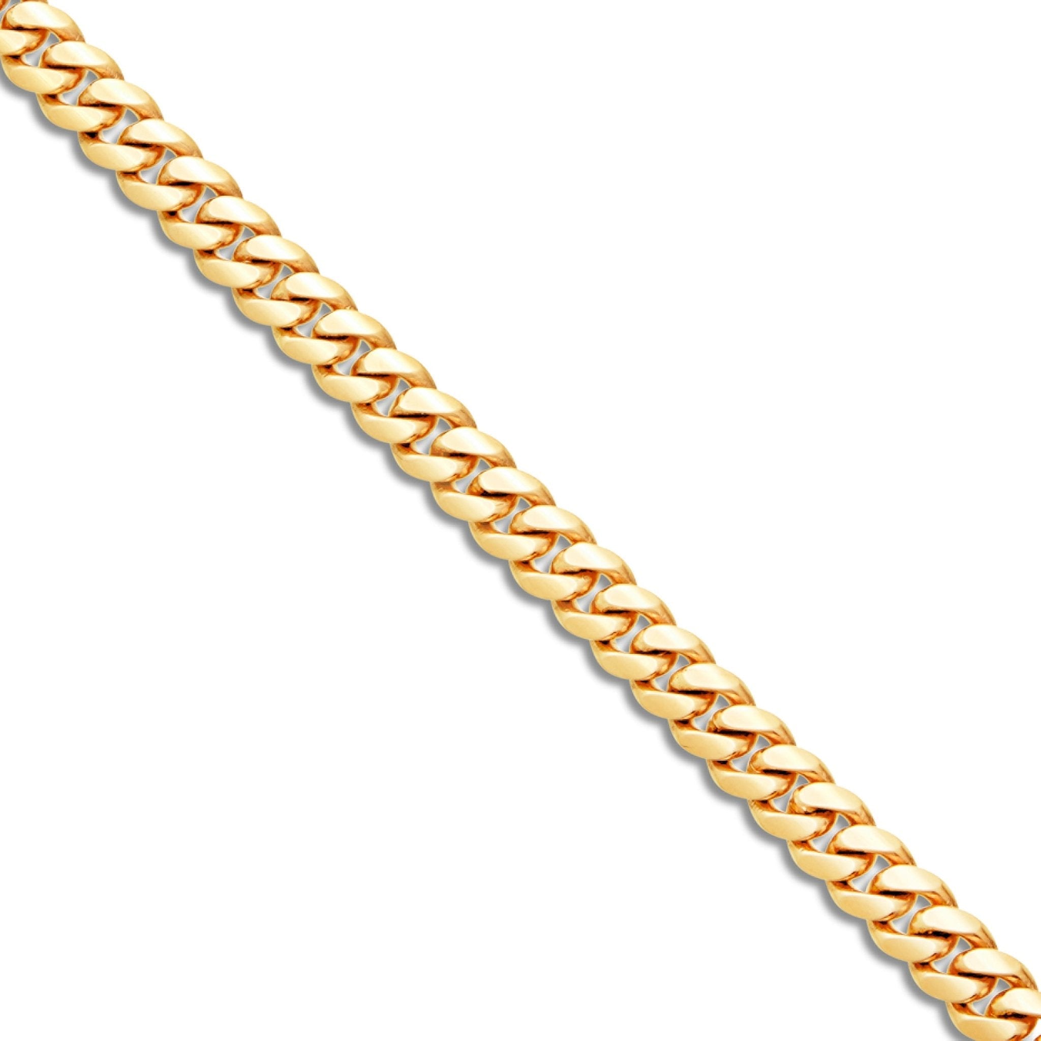 10K Solid Gold Cuban Chain, 9.5mm