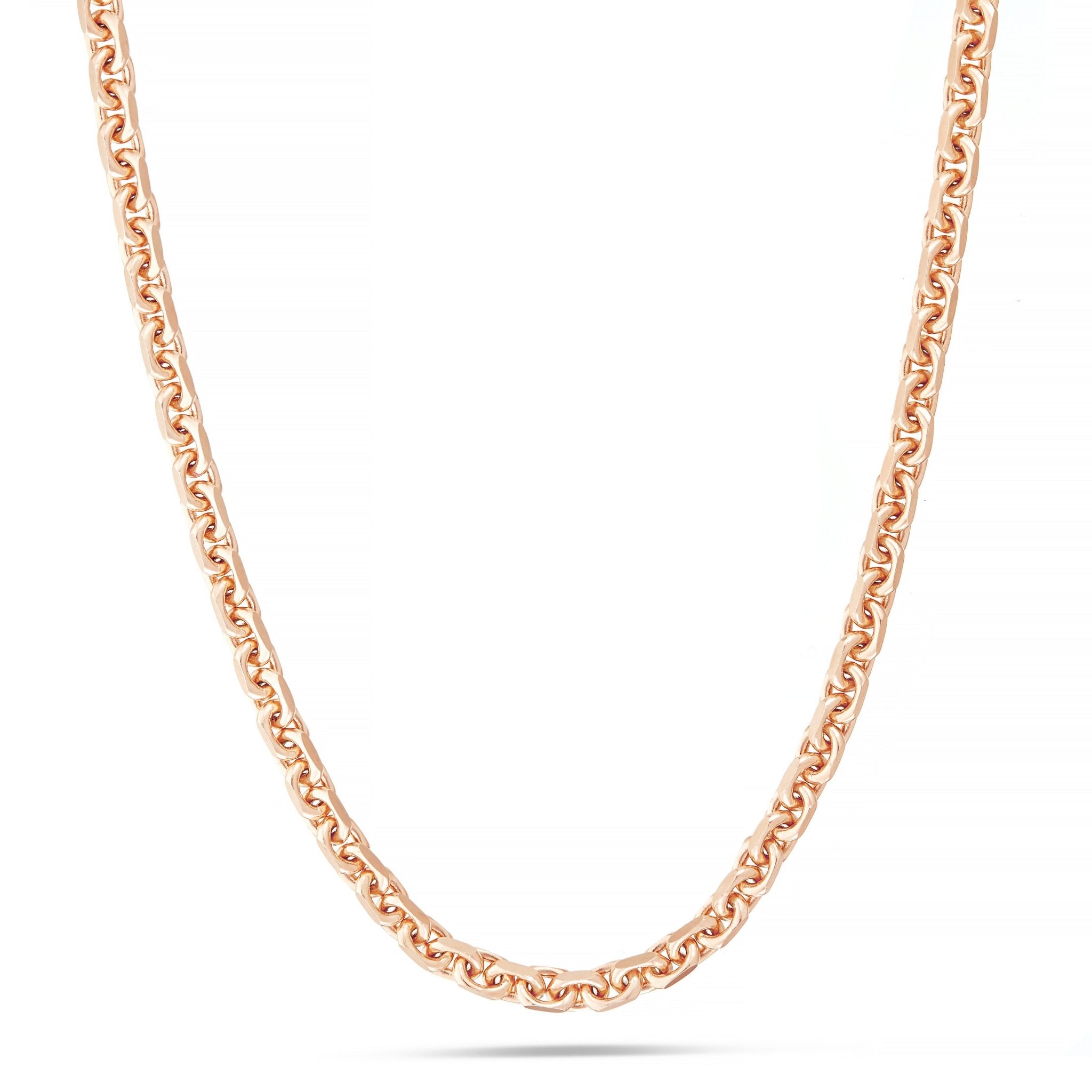 14K Solid Gold Hermes Link Chain, 4.5 mm