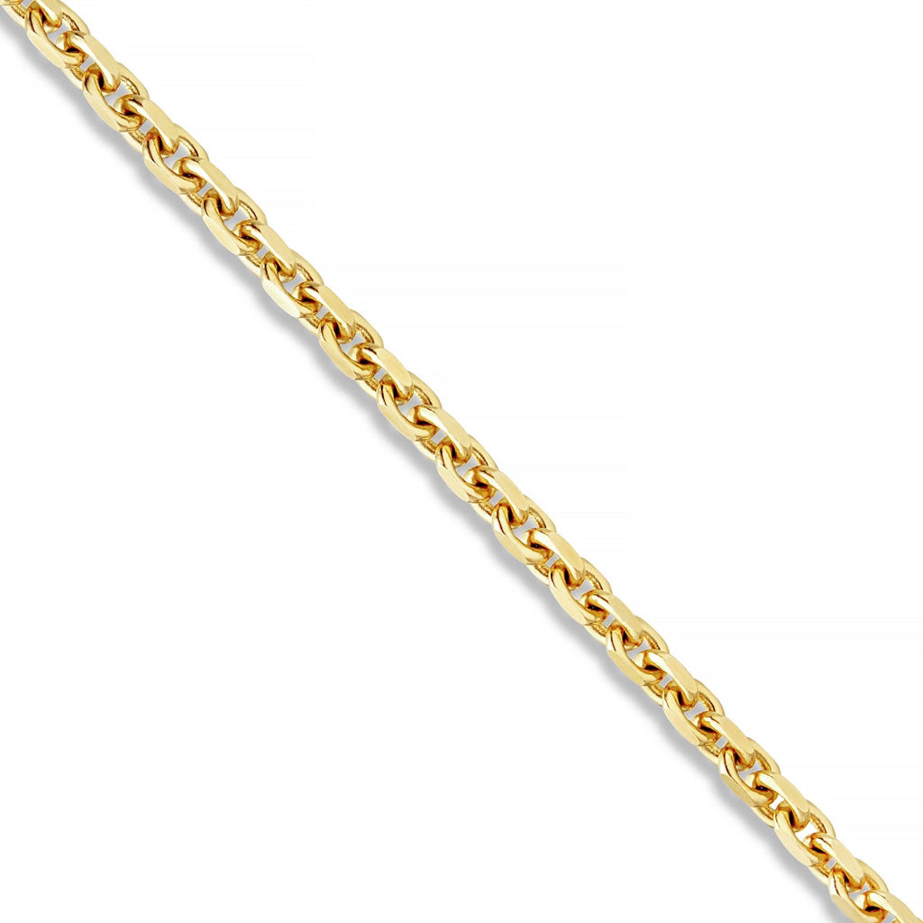 14K Solid Gold Hermes Link Chain, 4.5 mm