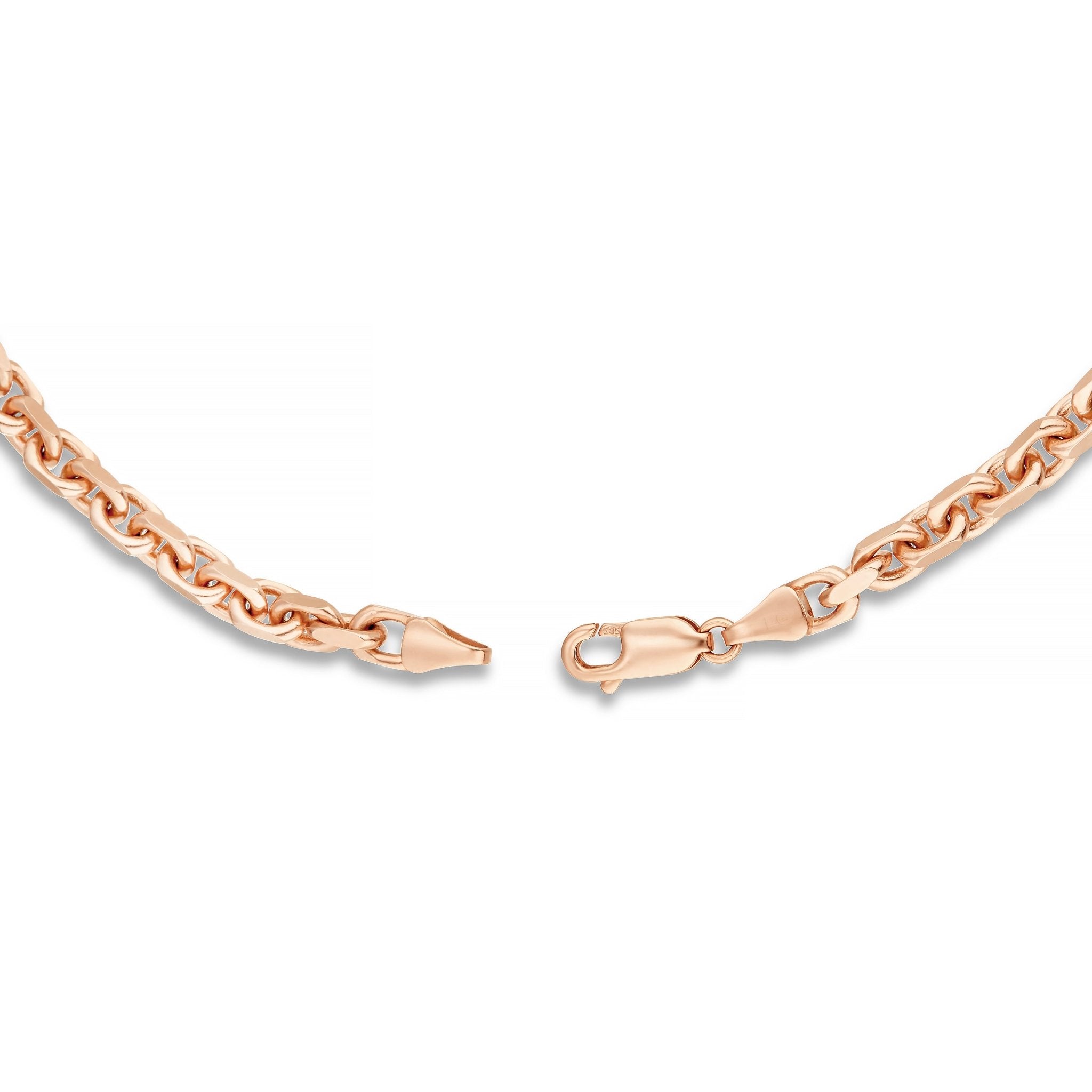 14K Solid Gold Hermes Link Chain, 4.5 mm