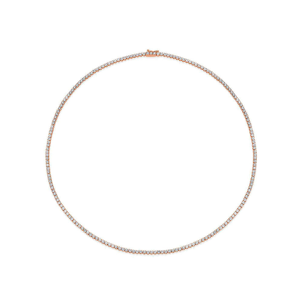 Showroom Collection Diamond Tennis Necklace (11.00 ct.) 2.70 mm 4-Prongs Setting in 14K Gold