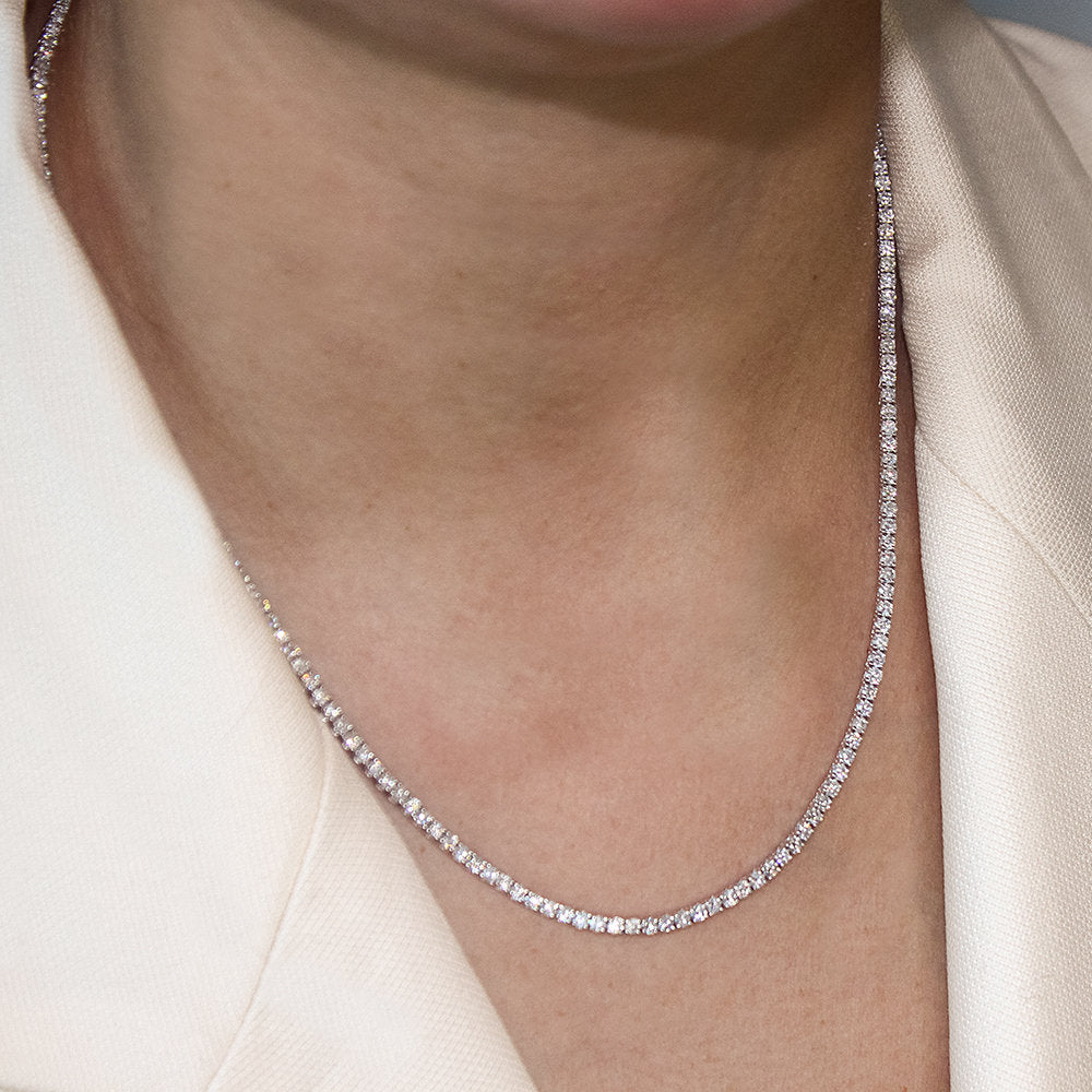Showroom Collection Diamond Tennis Necklace (3.50 ct.) 1.6 mm 4-Prongs Setting in 14K Gold