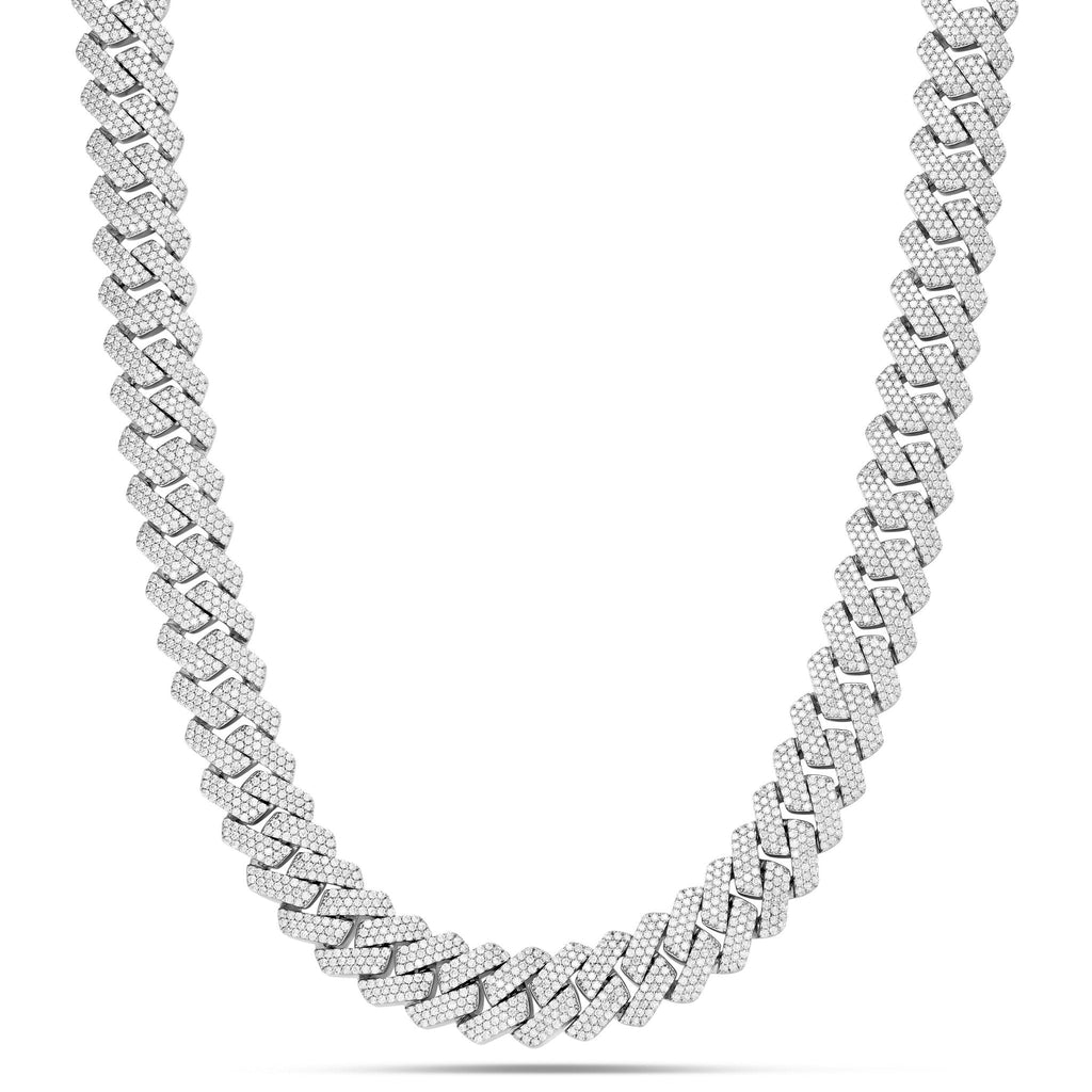 Prong set Diamond Cuban Chain
