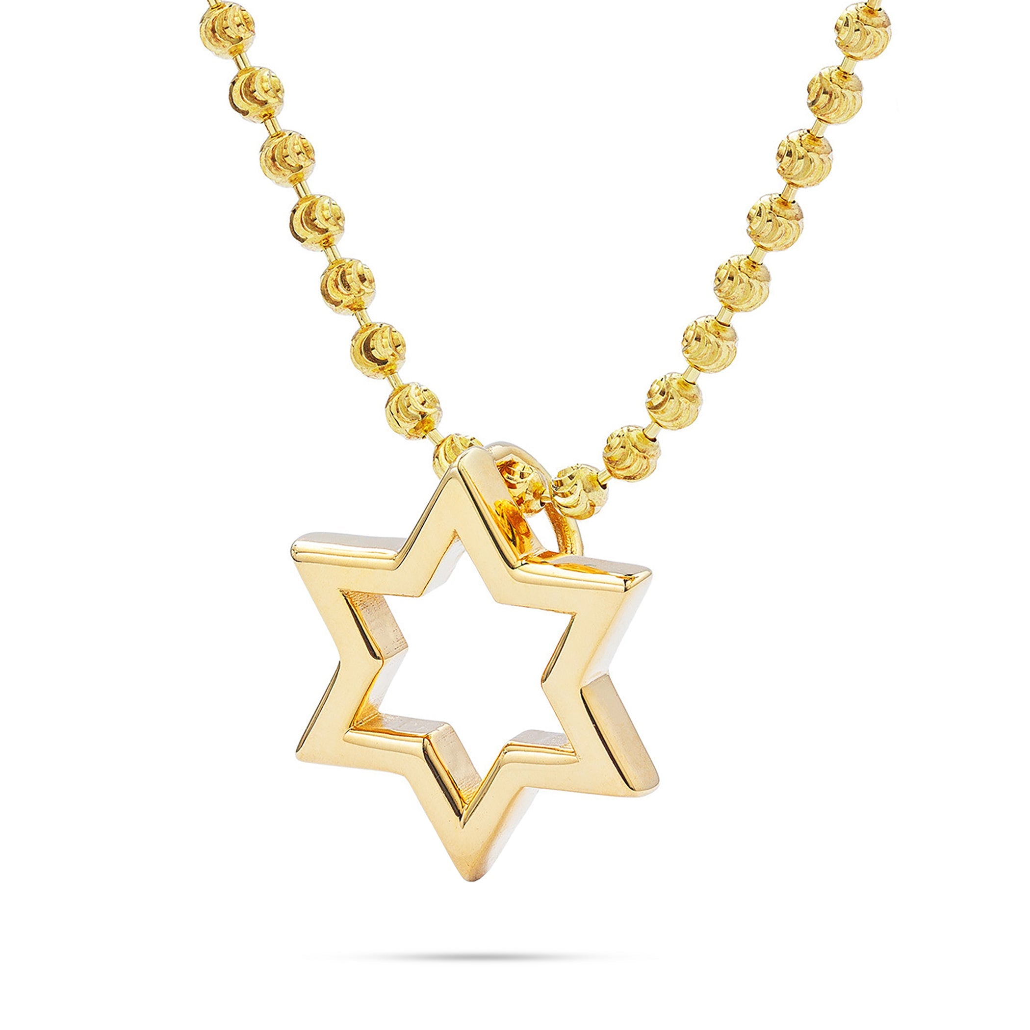 14k Gold Star of David Pendant