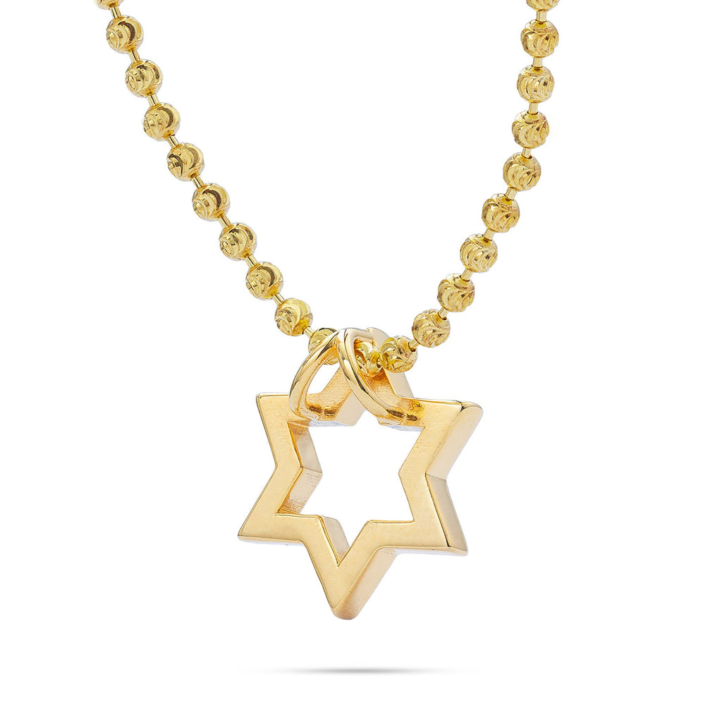 14k Gold Star of David Pendant