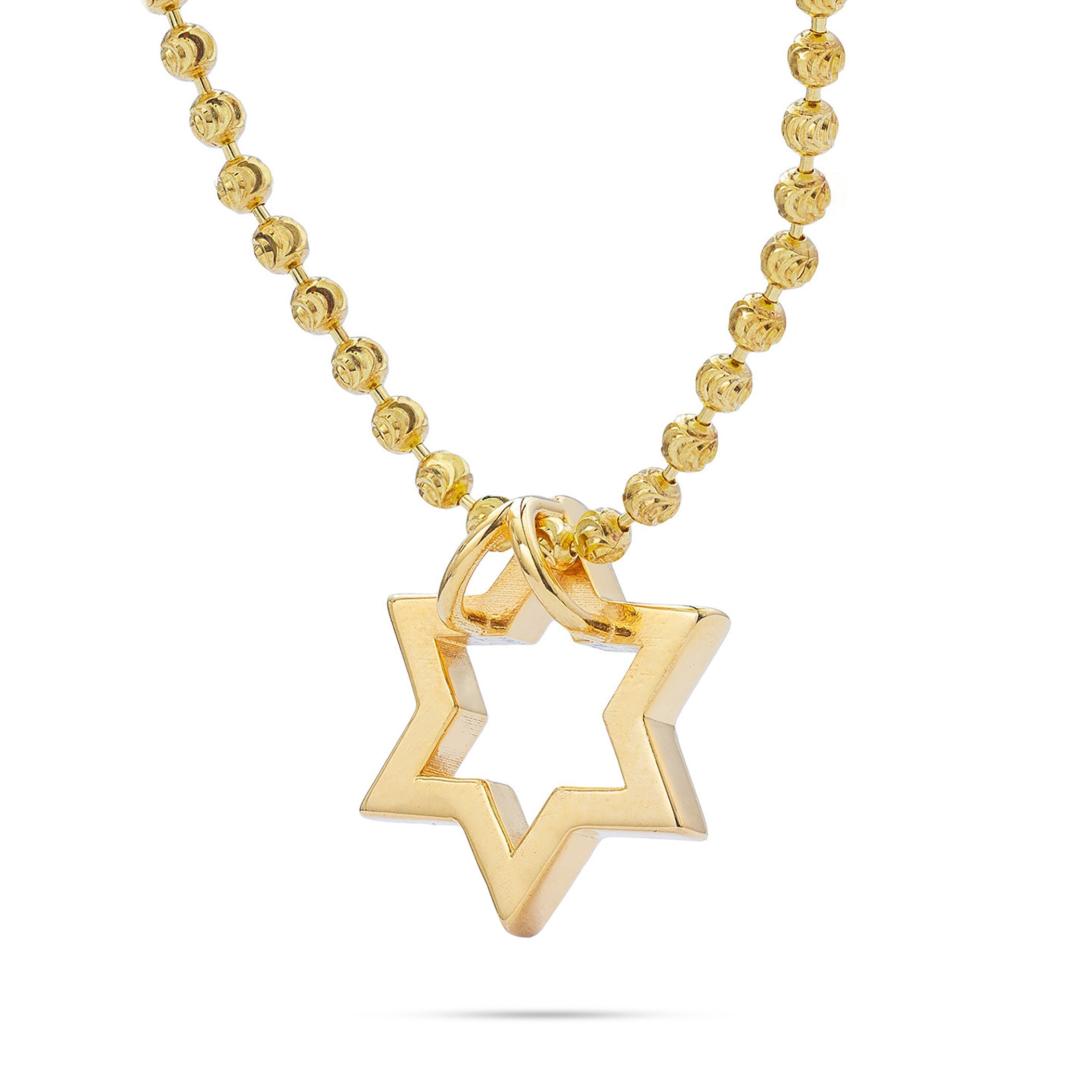 14k Gold Star of David Pendant