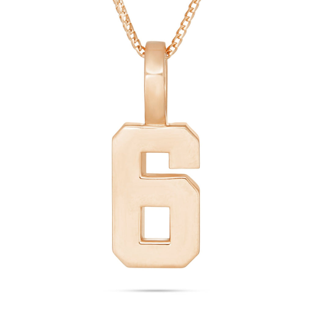 10K Gold Large Varsity Number Pendant