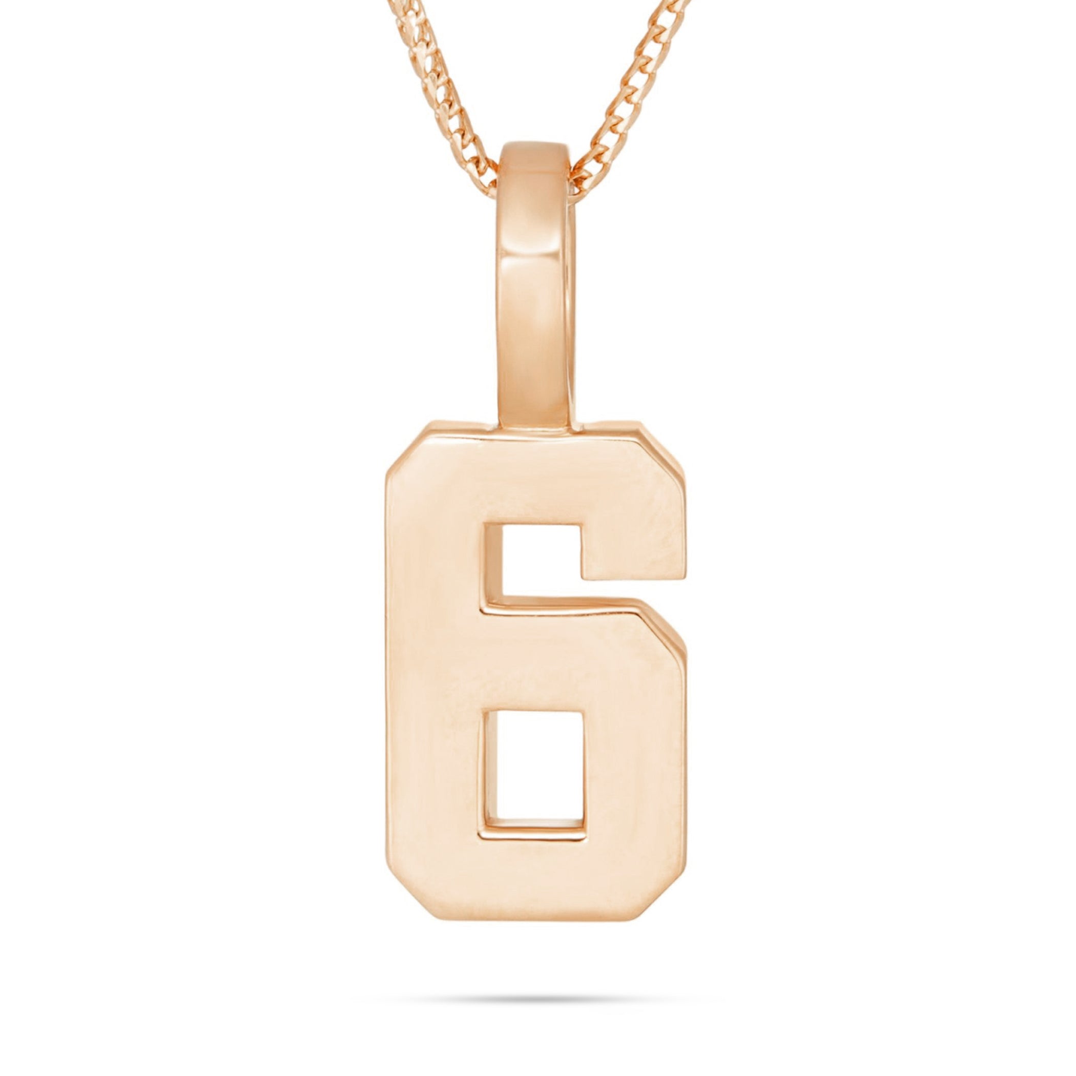 10K Gold Large Varsity Number Pendant