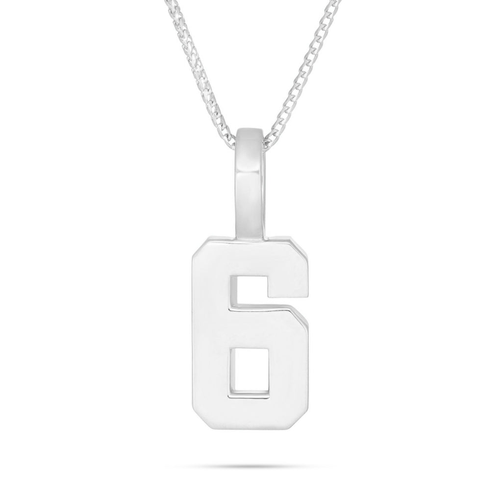 10K Solid Gold Small Varsity Number Pendant