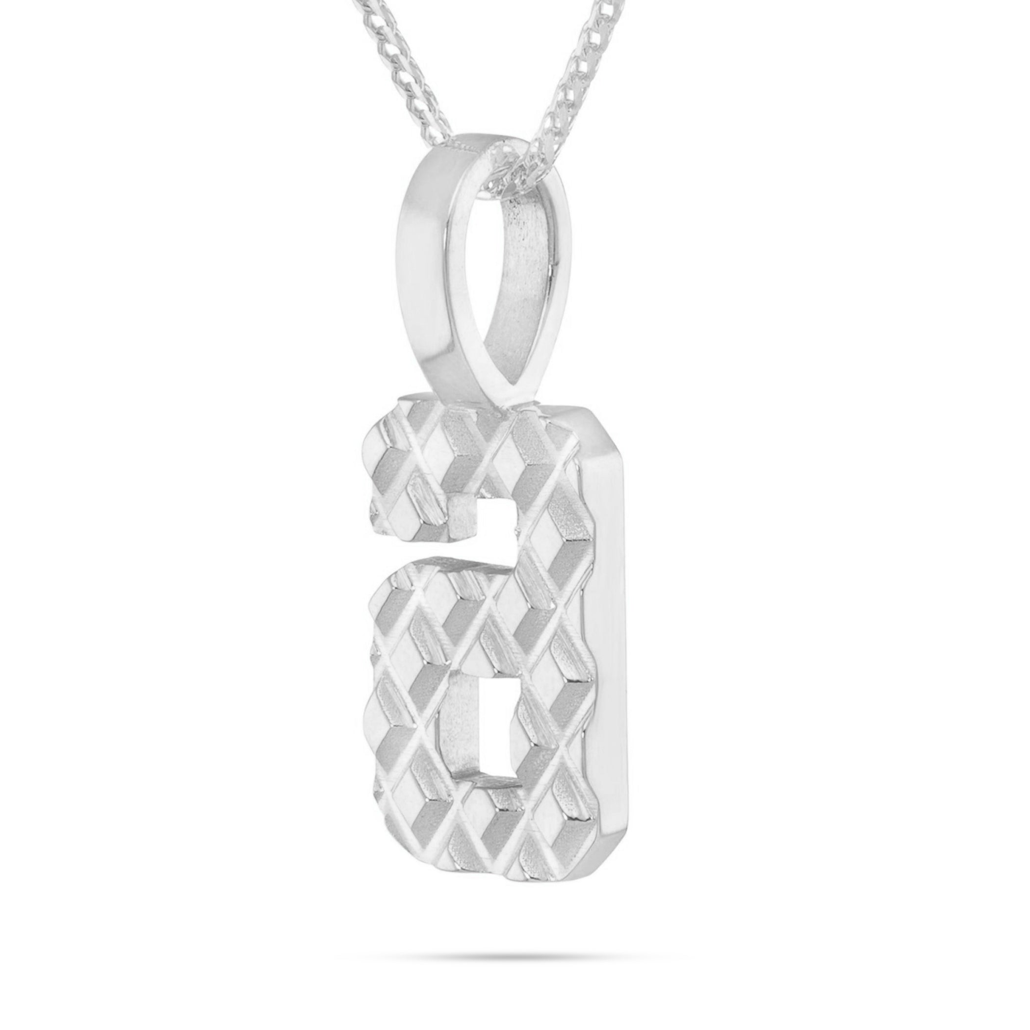 10K Gold Large Varsity Number Pendant