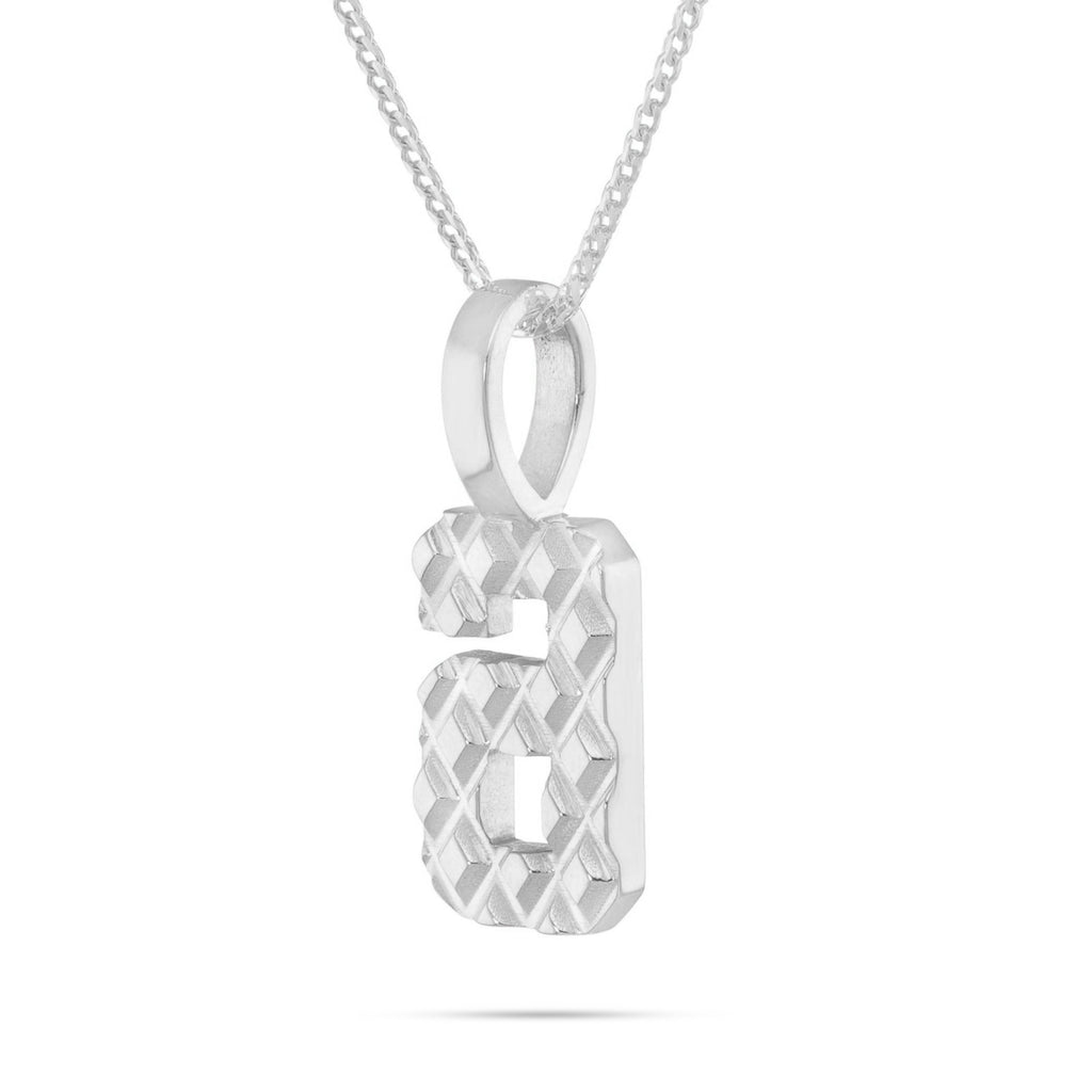 10K Solid Gold Small Varsity Number Pendant