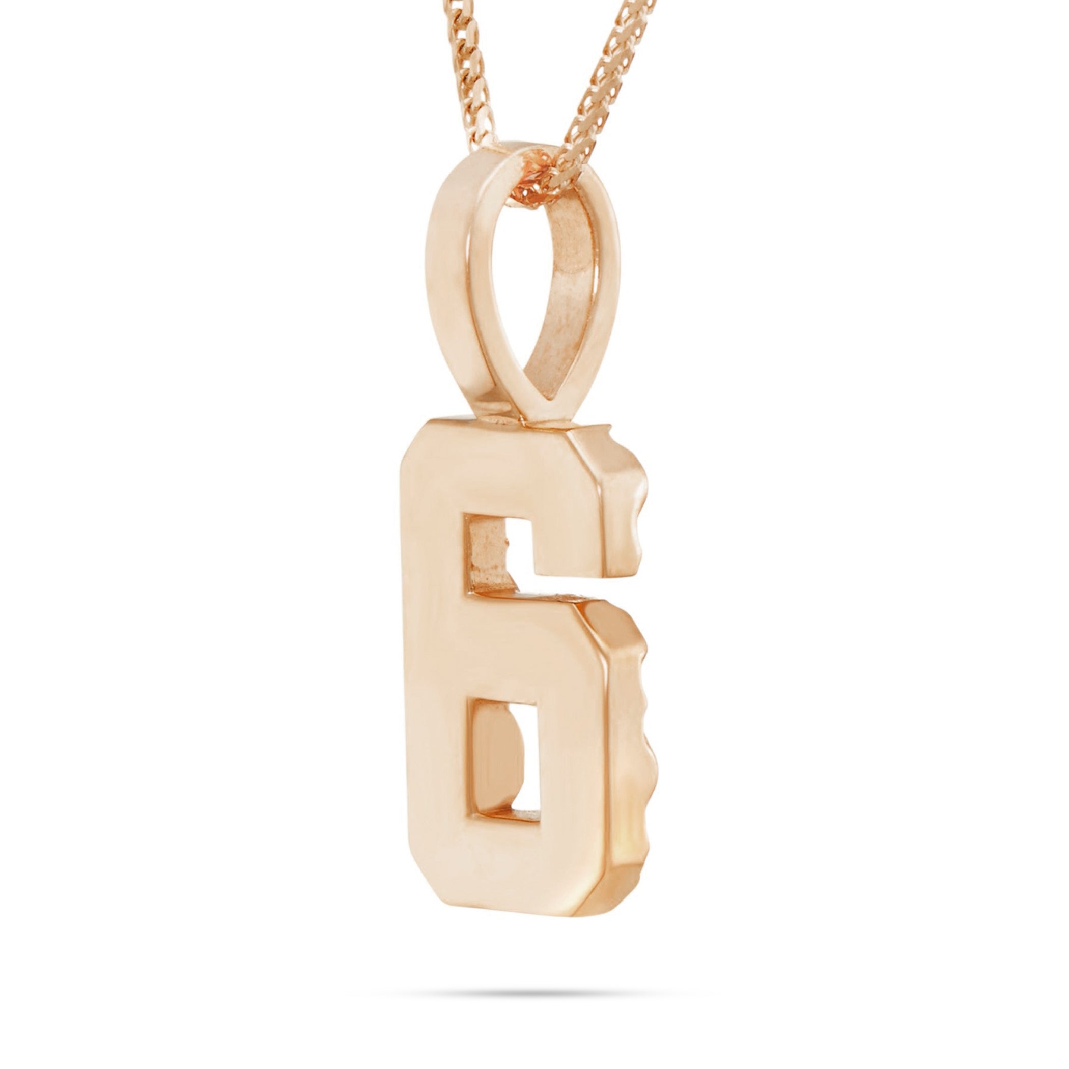 10K Gold Large Varsity Number Pendant