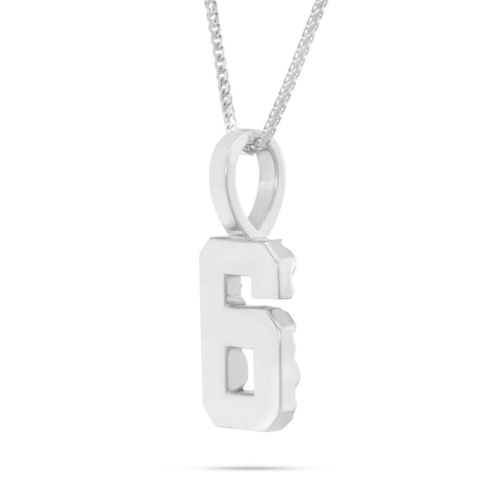 10K Solid Gold Small Varsity Number Pendant