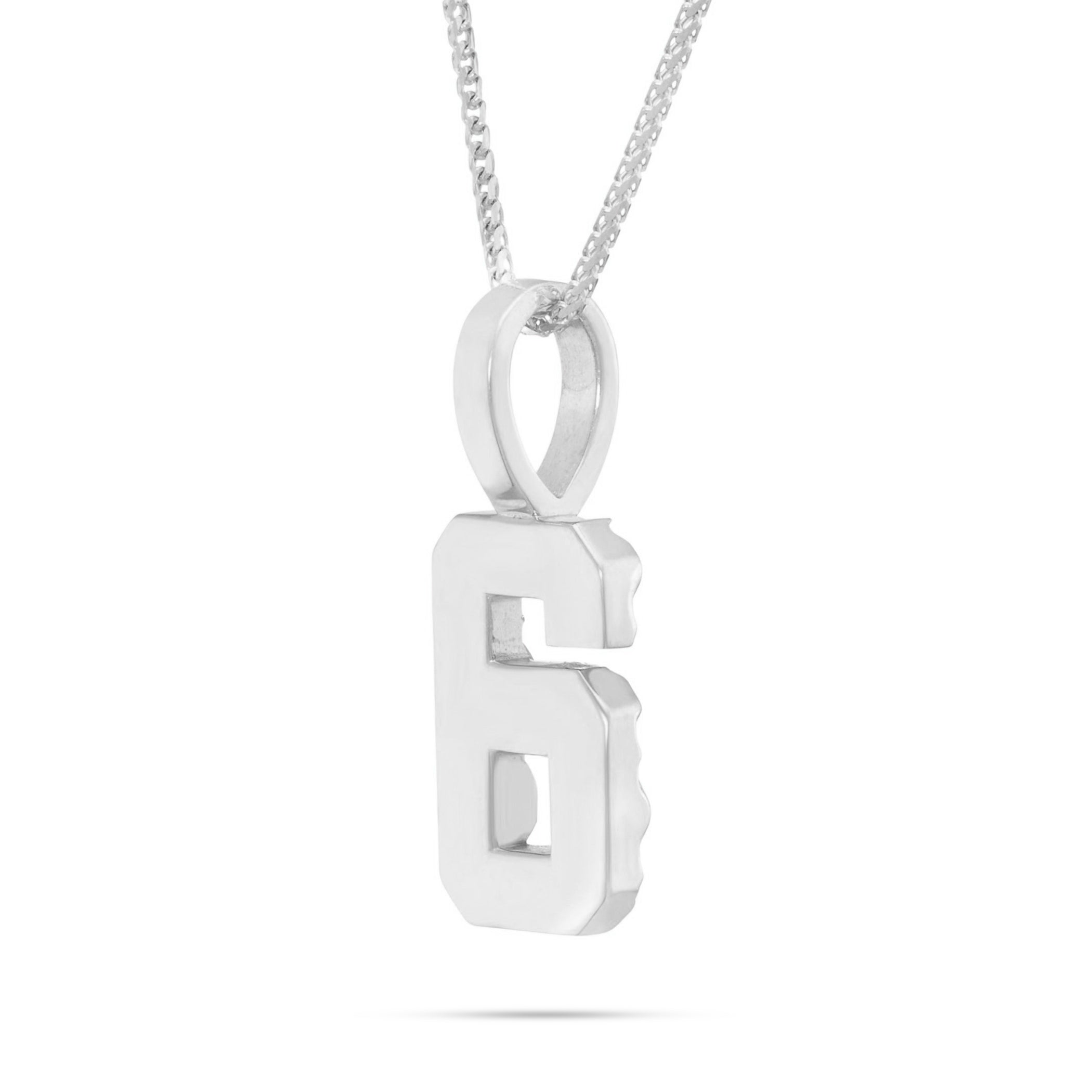 10K Solid Gold Small Varsity Number Pendant